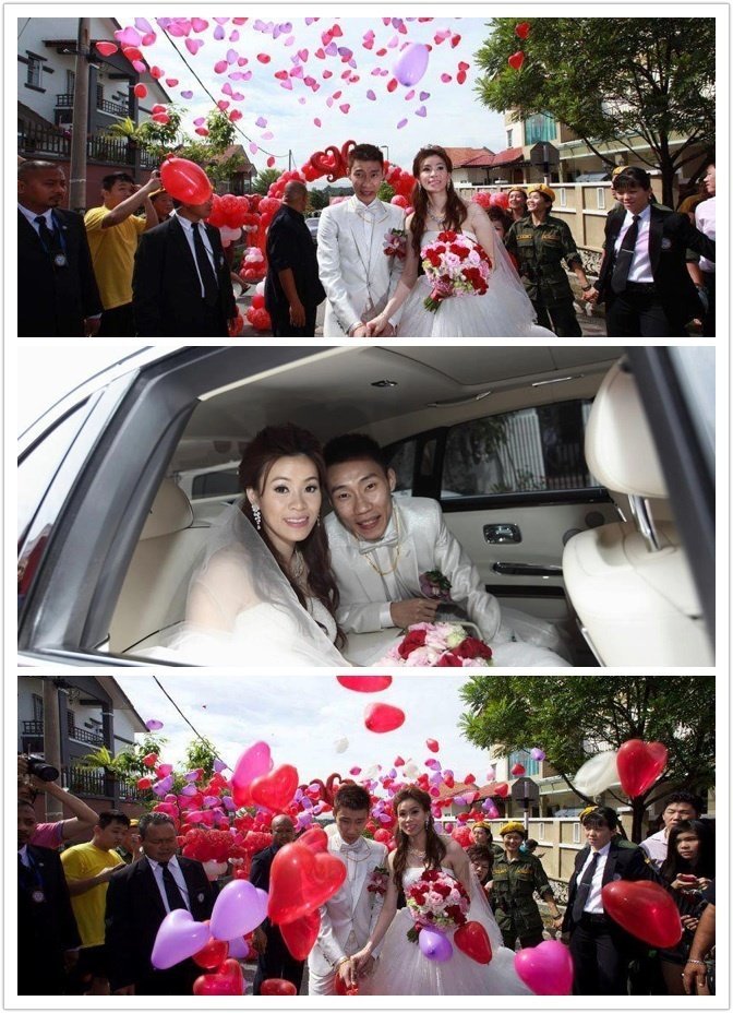 大马一哥李宗伟婚礼照曝光 兰博基尼抢眼[组图]